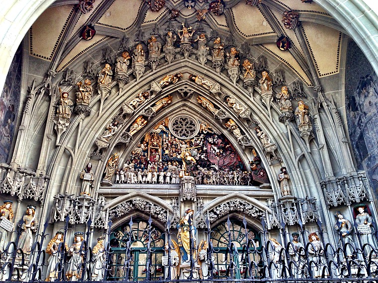 Bern Cathedral entrance (The Final Judgment), Switzerland,1421 AD